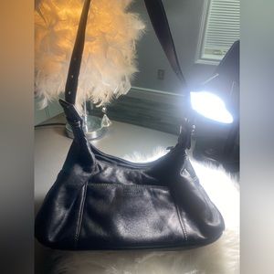 Black leather purse